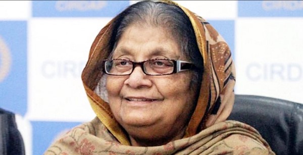 সৈয়দা সাজেদা চৌধুরী আর নেই