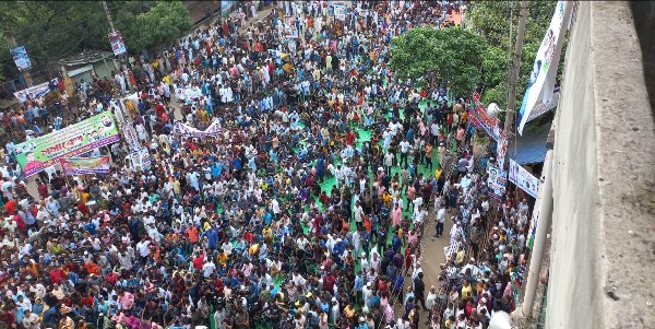 জনসমুদ্রে রূপ নিয়েছে বিএনপির সমাবেশ