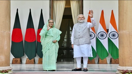 শেখ হাসিনা-নরেন্দ্র মোদী দ্বিপাক্ষিক আলোচনা শুরু