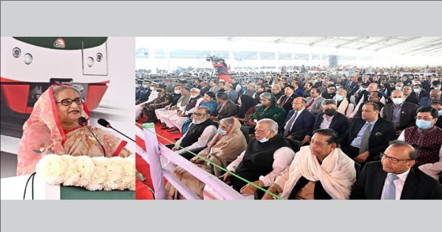 মেট্রোরেল উদ্বোধন বাংলাদেশের উন্নয়নে আরেকটি পালক যোগ করেছে : প্রধানমন্ত্রী