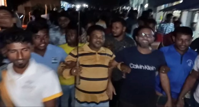 যুবলীগ নেতার মিছিল