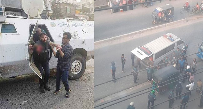 ৩ পুলিশ আহত